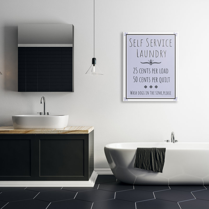 Laverie en libre-service - Publicité, Toile tendue, H 40 po x l 30 po