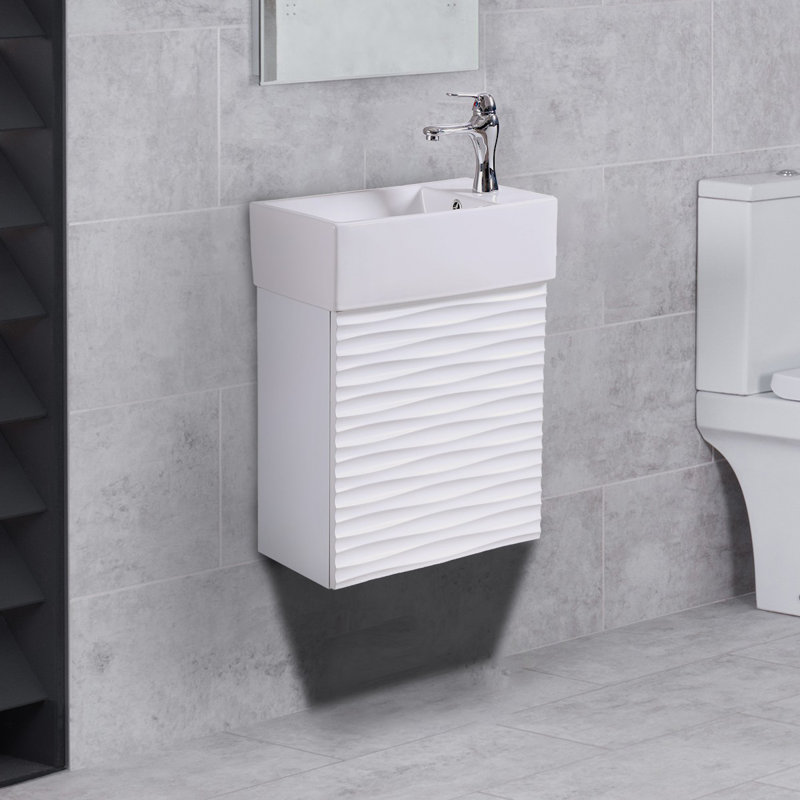 Townville 17.75'' Single Bathroom Vanity with Ceramic Top