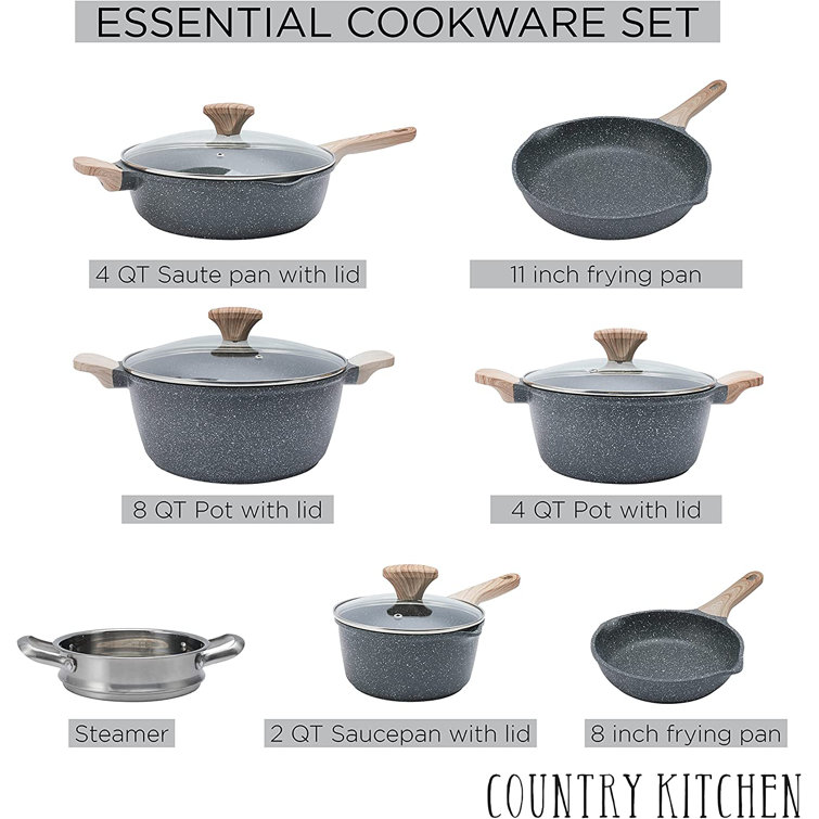c&g outdoors 12 - Piece Non-Stick Aluminum Cookware Set