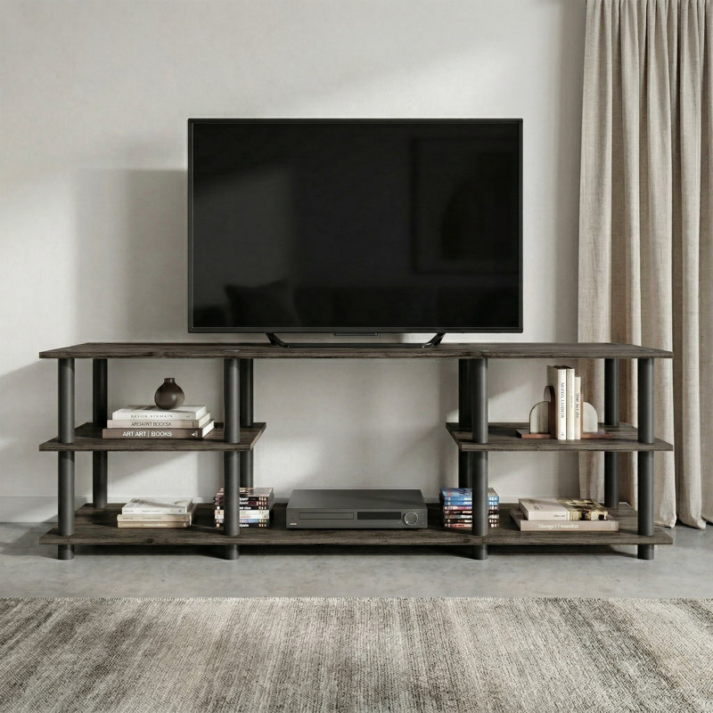 Meuble télé 3 niveaux Easy Twist, Gris foncé