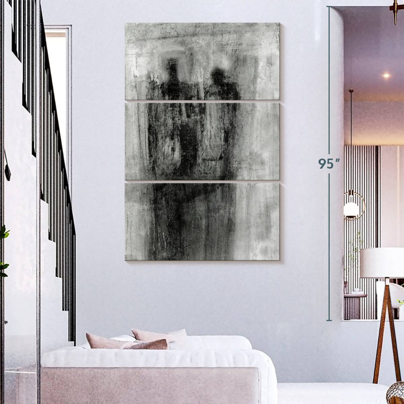 Avery 2 Figures Black And White, 74'' H x 48'' W