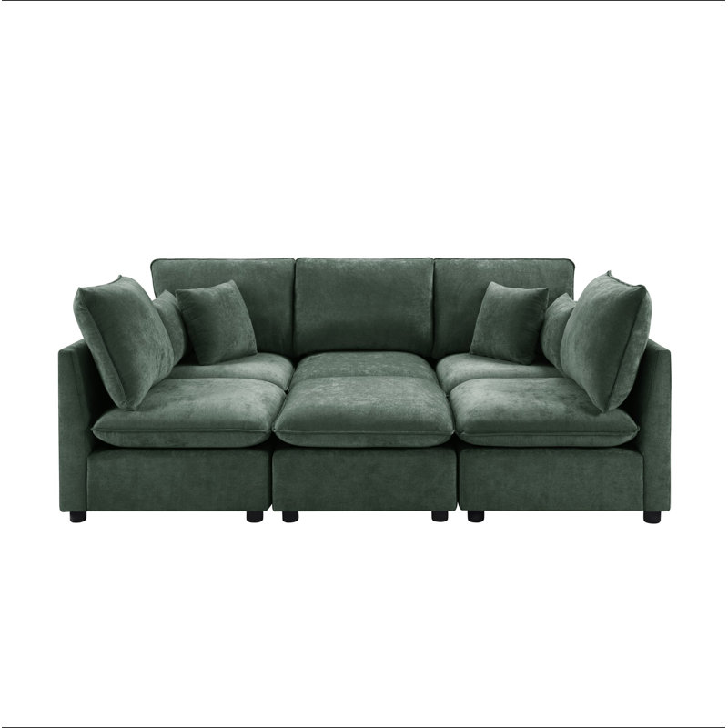 Canapé modulaire Modern, Chenille verte