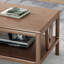 Table basse en bois massif de noyer