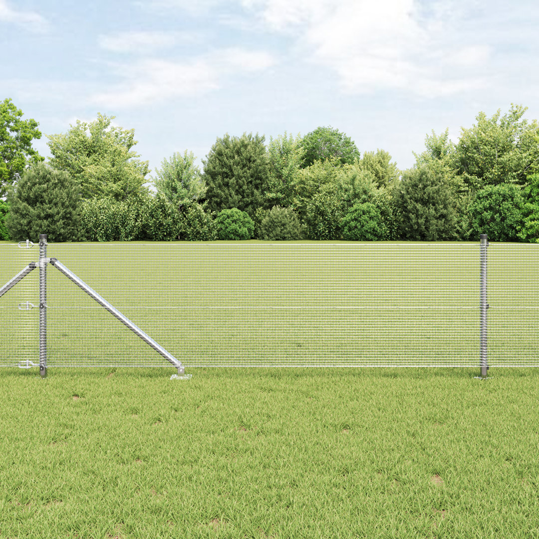 Vidaxl Welded Wire Fence With 7 Spike Posts Steel