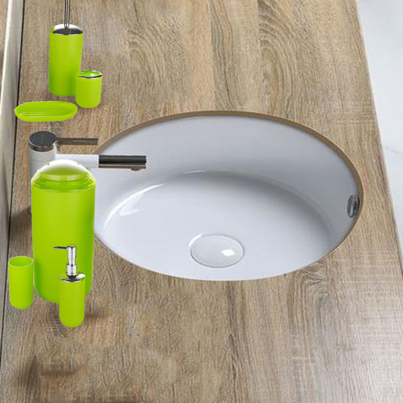 Bathroom Accessory Set, Green