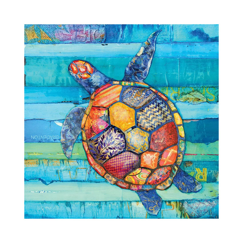 Honu by Danny Phillips - Wrapped Canvas Painting, 30.48 cm H x 30.48 cm W