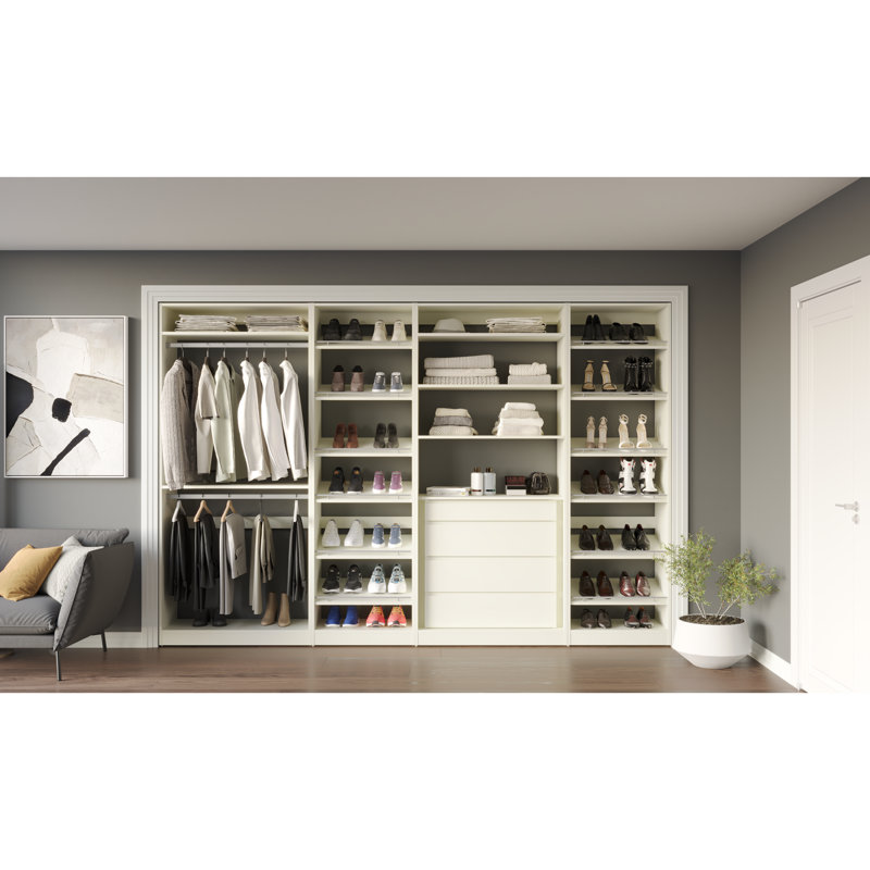  Ensembles de rangement pour système de placard, Blanc