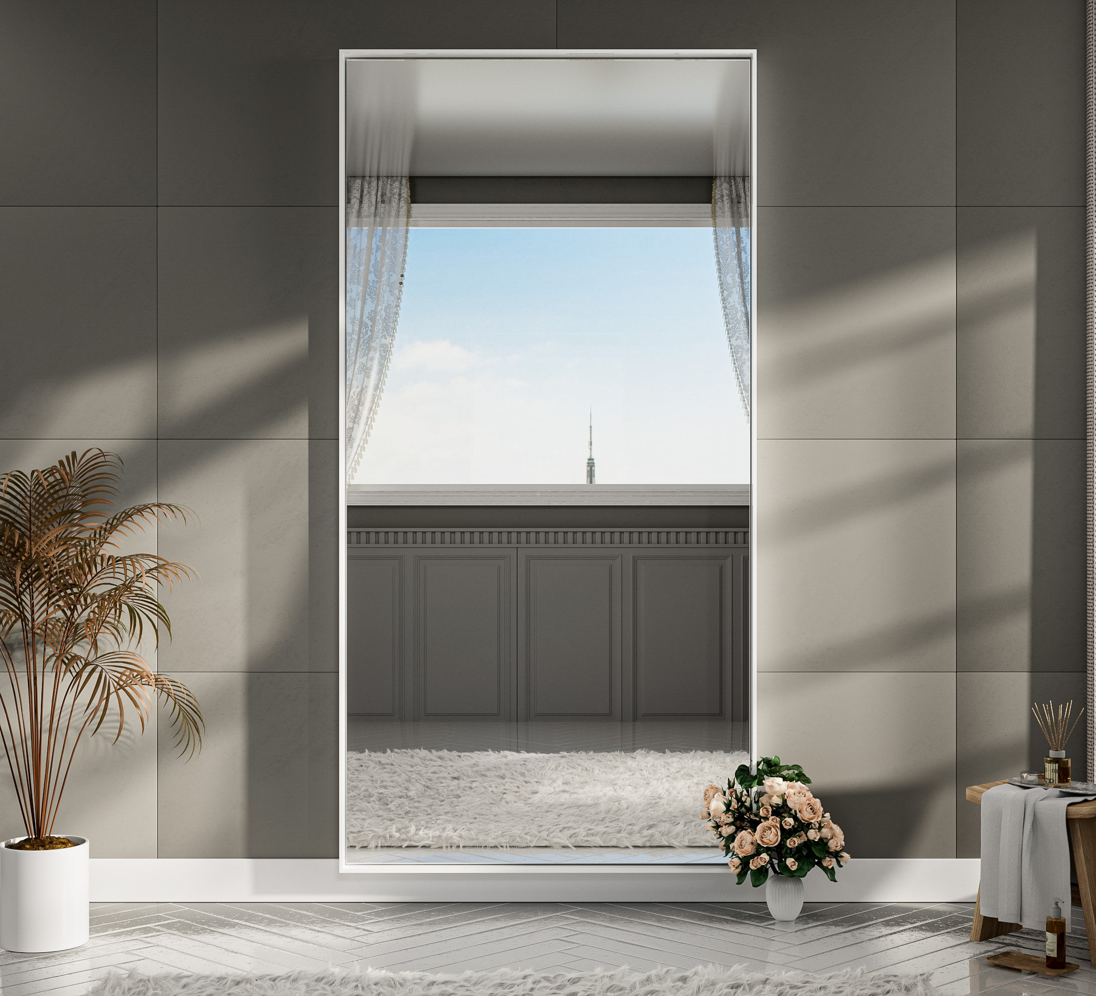 Stemn 1.6'' Thick Bathroom Vanity Mirror Decorative Wall Mirror Accent Mirror