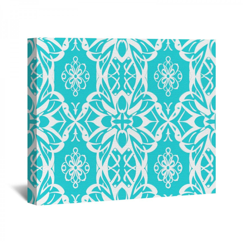 Floral sur toile, H 12 po x l 12 po x P 3 po
