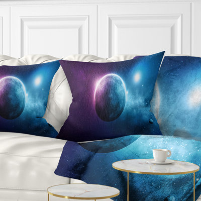Deep Space Planet - Abstract Printed Throw Pillow