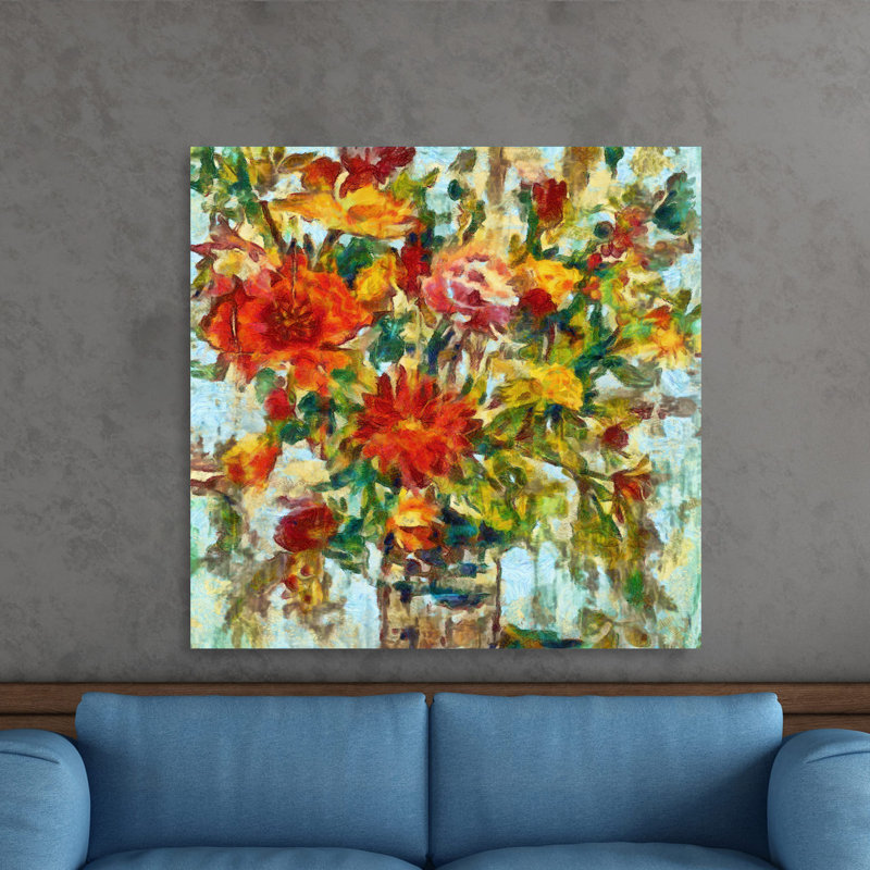 "Abdouallah Floral", ensemble de 1 reproduction sur toile tendue sur toile, H 8 po x l 8 po x P 1,5 po