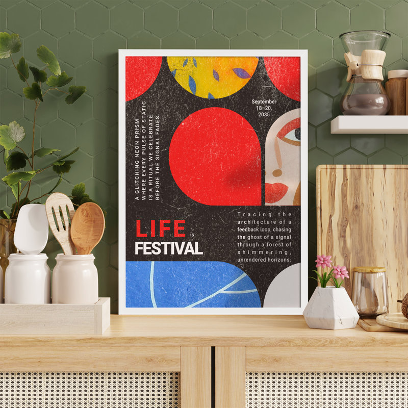 Z Studio Bauhaus, affiche moderne Mid Century, Cadre blanc