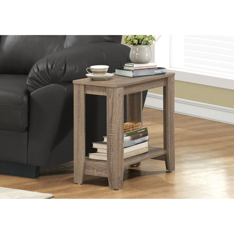 Table de chambre à coucher - Ensemble de salon transitionnel en stratifié taupe foncé