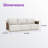 91.34" Extra-wide Powder Coated Aluminum Outdoor Patio Sofa With 13.8'' Seat Cushions
