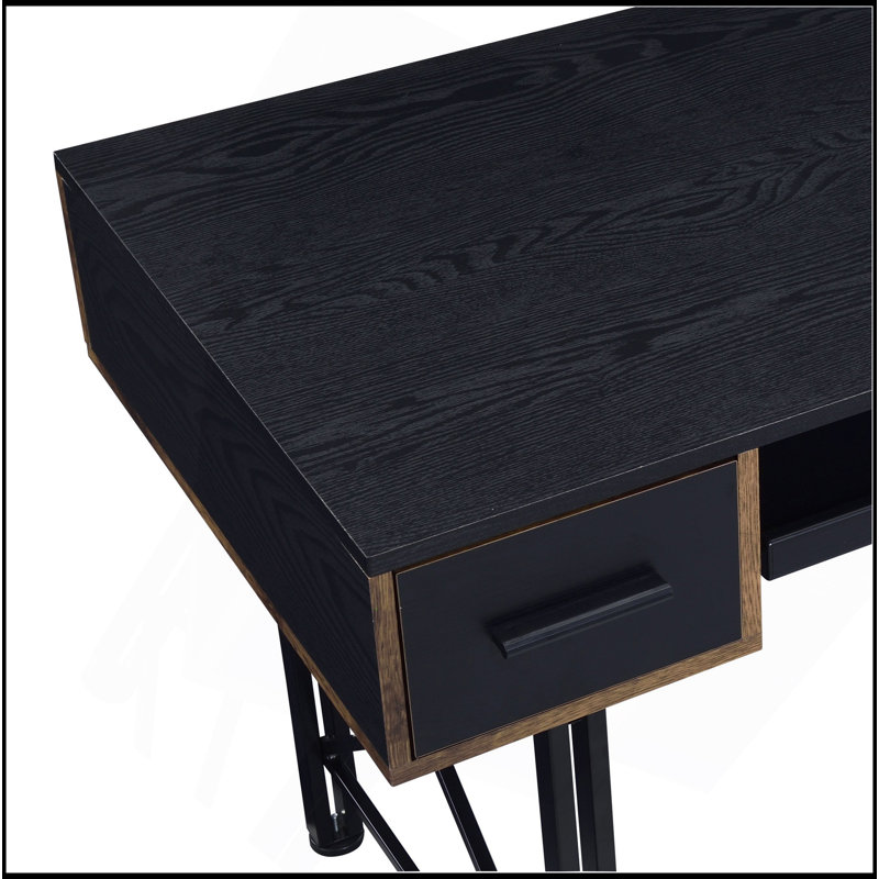 Black Finish Computer Desk
