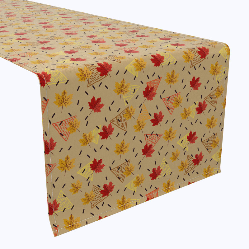 Fabric Textile Products, Inc. Table Runner, 100% Cotton, Patterns With Leaves, 16" x 90"