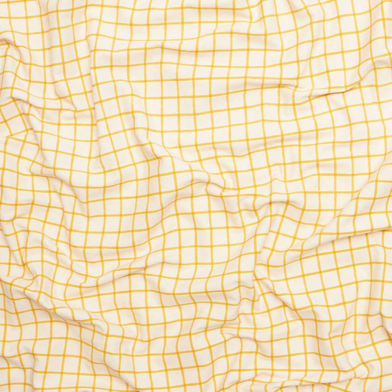 Handmade Tablecloth, Geometric, Mustard