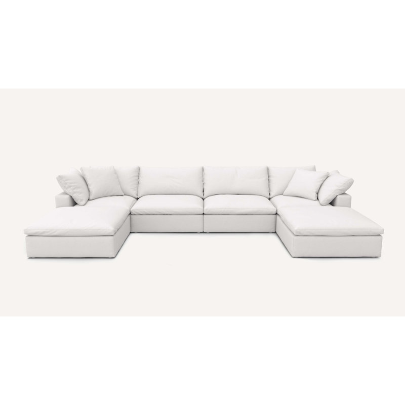 Canapé modulaire de coin en microfibre / microsuède de 138 po Adelinda