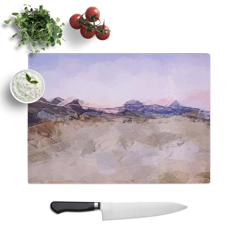 Tempered Glass Death Valley Canyon Chopping Board, 39 cm W x 28.5 cm L