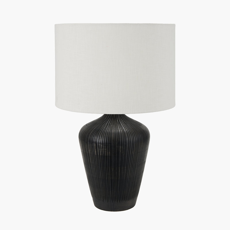 Table Lamp, Black, White