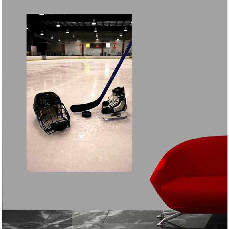 Adhésif décoratif équipement de hockey II, H 60 po x l 40 po