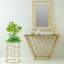 Almee Glass Top Pedestal End Table