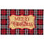 Paillasson rectangulaire rouge et noir "Merry Christmas" 18 po x 30 po