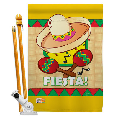 Double Sided 40'' H x 28'' W Polyester Flag Set