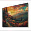 Rainbow Sky Valley I sur impression sur bois-1232978374