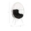 Chaise longue de patio en tissu galvanisé noir et osier blanc