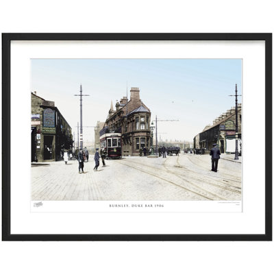 Burnley, Duke Bar 1906 - Single Picture Frame Print
