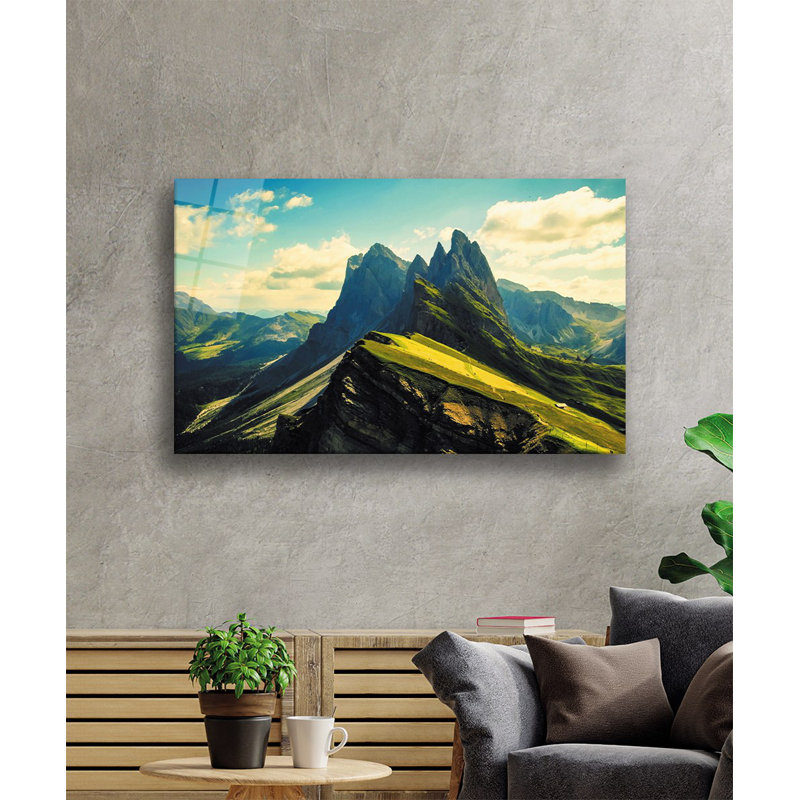 Élégante peinture décorative en verre trempé 18,1 po x 28,3 po | 100% verre trempé, épaisseur: 0,16 pouce | Superbe œuvre d'art pour la décoration intérieure, le salon et les espaces de bureau, durable et facile à nettoyer