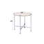 Table de bout en chêne blanc et chrome Brecon