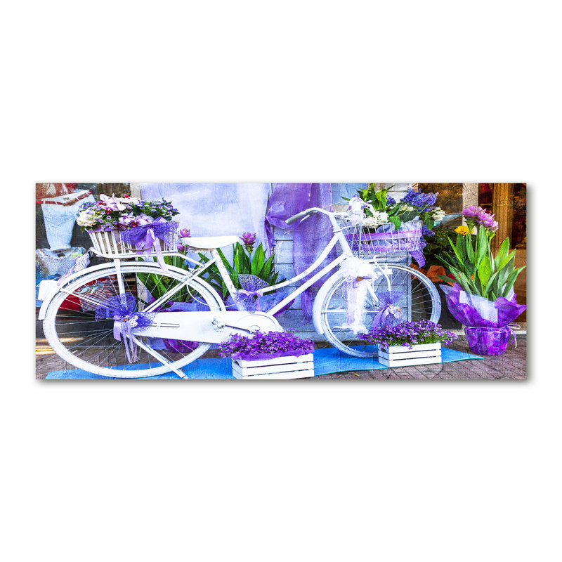 White Bicycle - Wrapped Canvas Print
