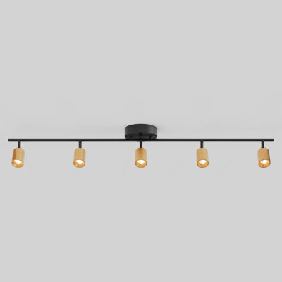 Shura 5-Light Integrated LED Track Light with Rotatable Heads, 4 ft. Track Lighting Kit, 3000k, 2450 Lumen