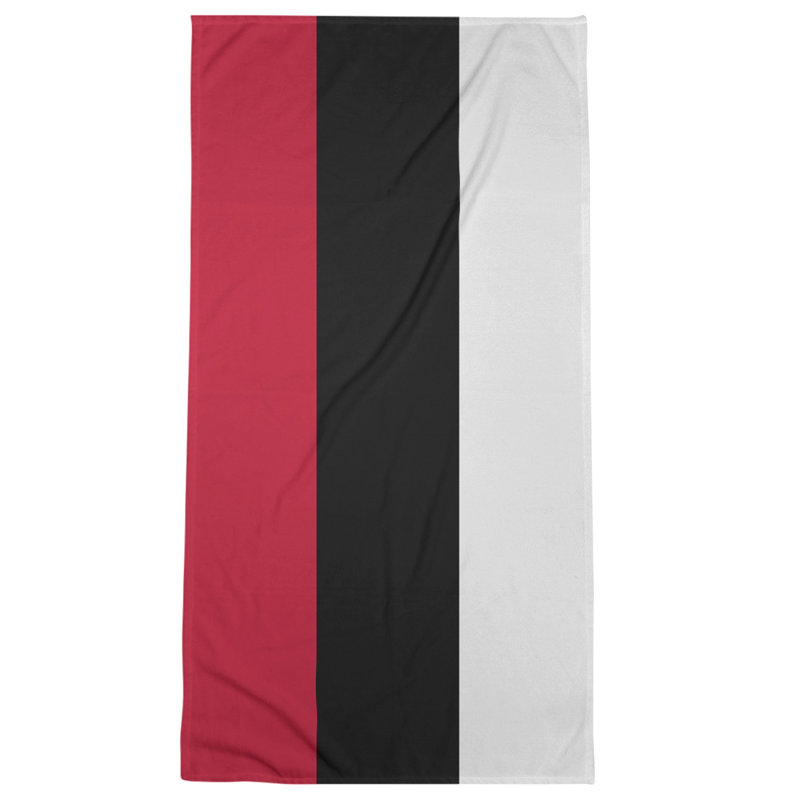 Bath Towel, Ruby Pink/Black