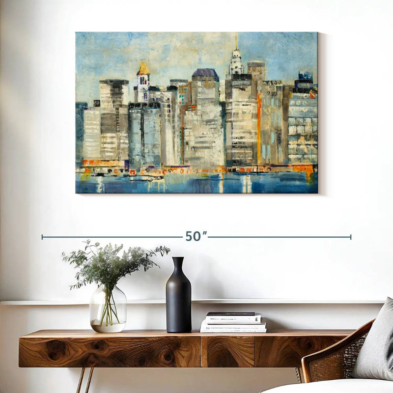 Sireci Waterfront Skyline, 26" H x 39" W