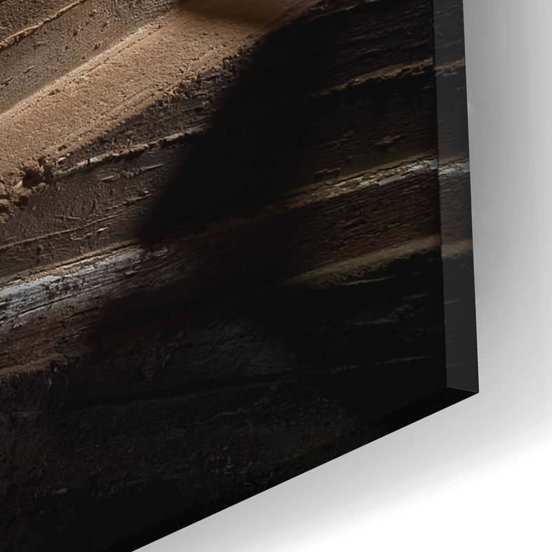 «Shadow In The Staircase» par Roman Robroek, art mural en verre acrylique, H 12 po x l 16 po x P 0,13 po