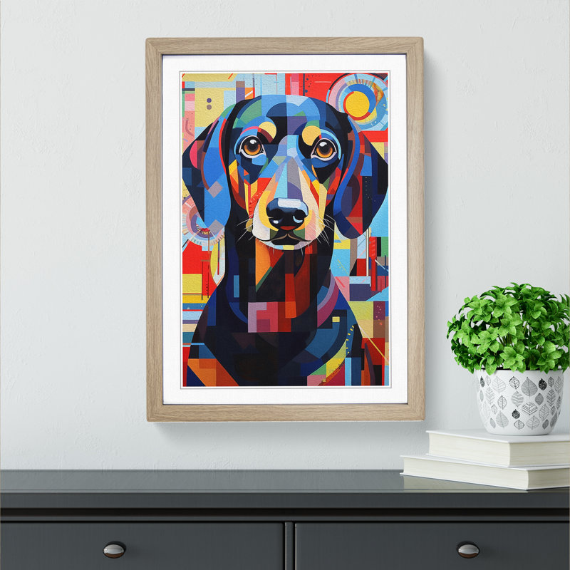Single Picture Frame Wall Art, 34cm H x 25cm W, Oak Framed
