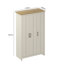 Limestone 3 Door Manufactured Wood Wardrobe-321742542