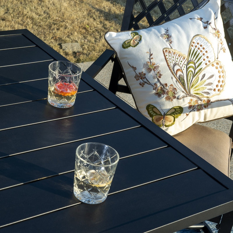6 - Person Patio Dining Set with Rectangular Table , Cushions Included