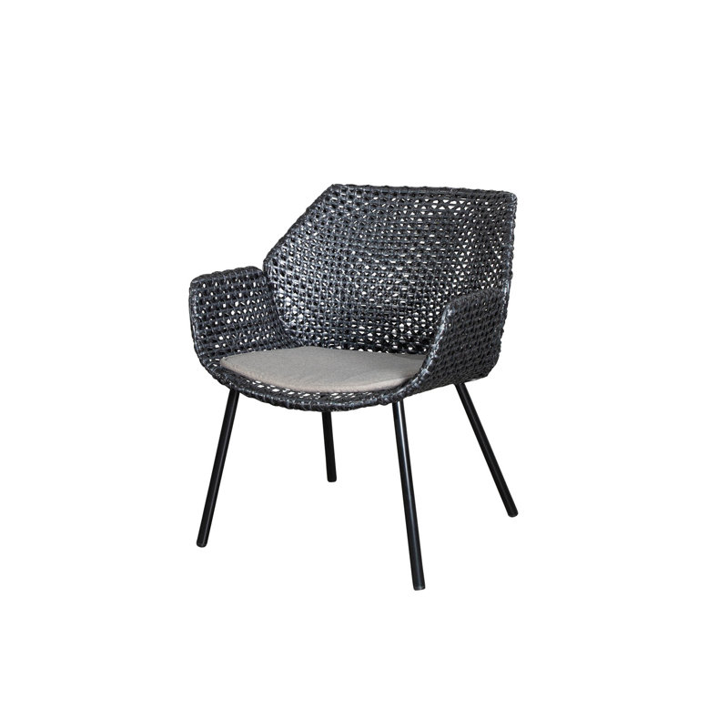 Vibe Black/Graphite Patio Lounge Chair