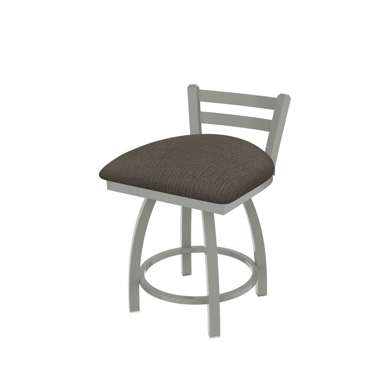 Tabouret de coiffeuse Jackie, Nickel anodisé, Tissu - graphique calice