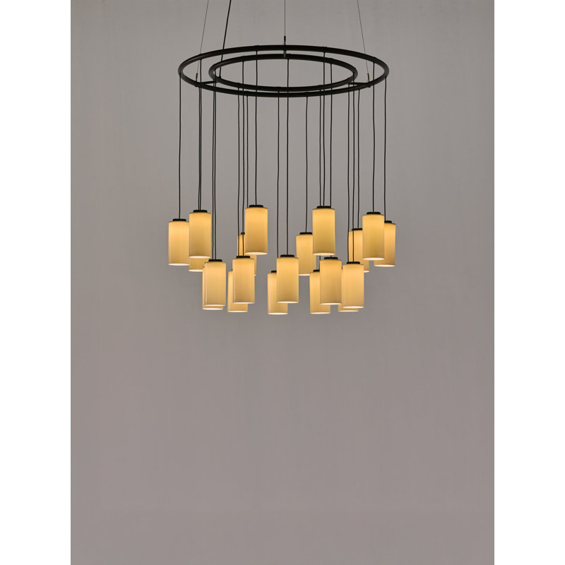 Cirio Chandelier M, 241.4" H x 39.4" W x 39.4" D, 114 W, 20 Lights