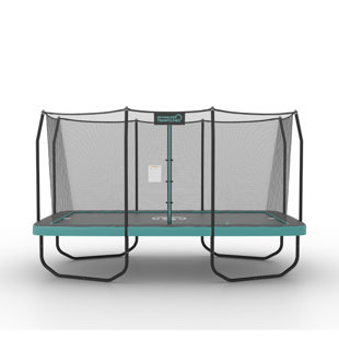Skywalker Trampolines Signature Series 9 FT Outdoor Trampoline with Enclosure - Teal/Black
