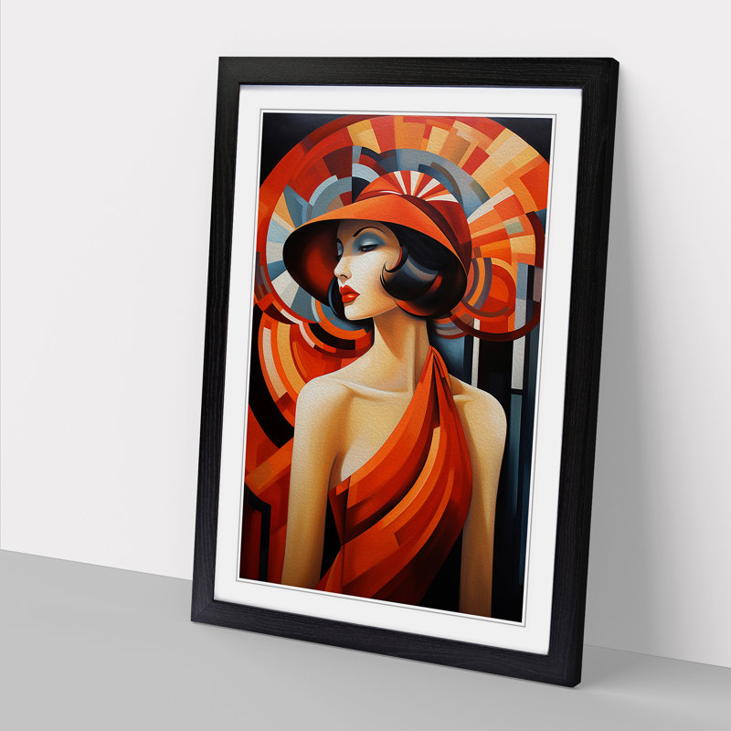 Single Picture Frame Print on Wood, Black Framed, 34cm H x 25cm W