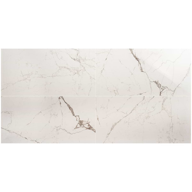 Dreamstone 24X48 Polished Porcelain Tile, Statuario Venato Polished