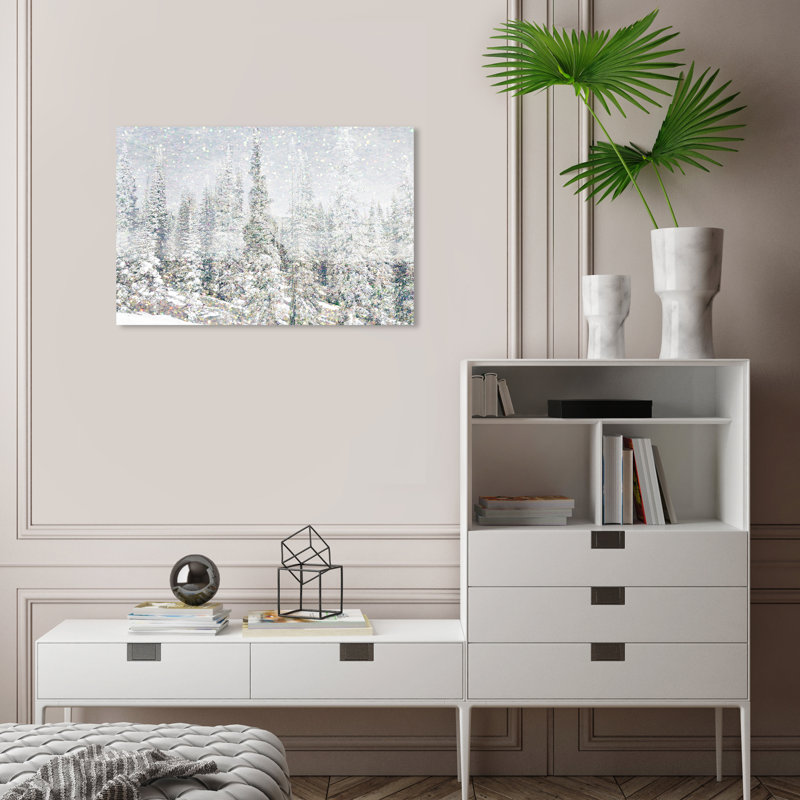 Nature And Landscape Magic Snow Trees Snowscapes - Wrapped Canvas Print, 16" H x 24" W x 0.8" D