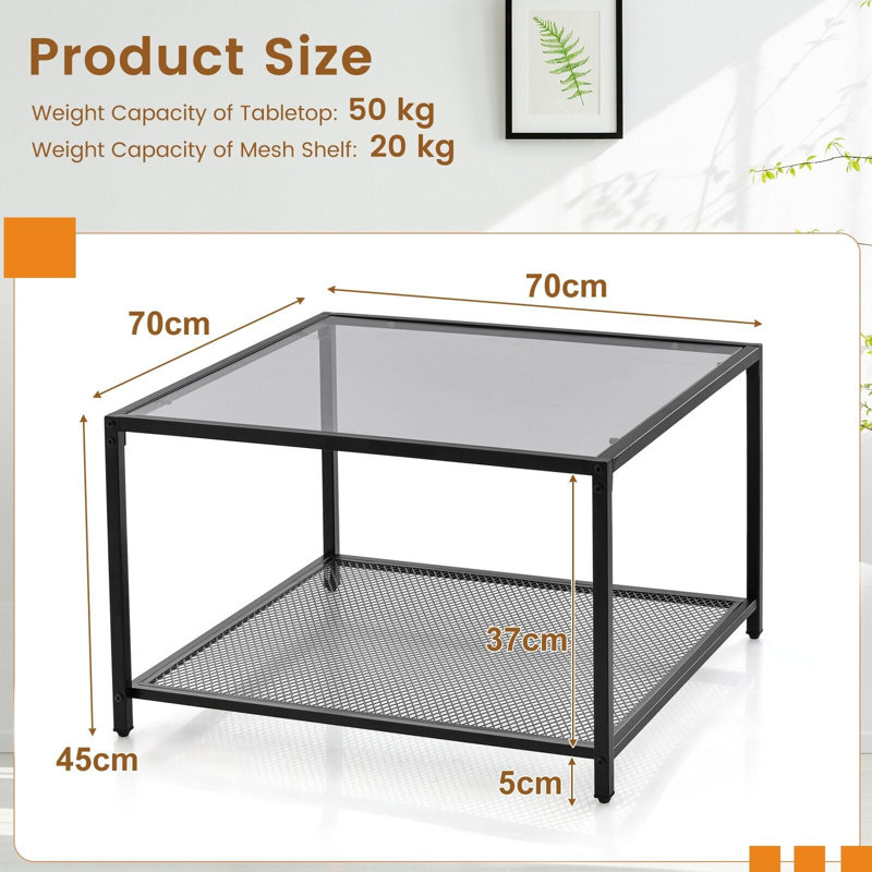 Rupinder Coffee Table with Storage, Grey