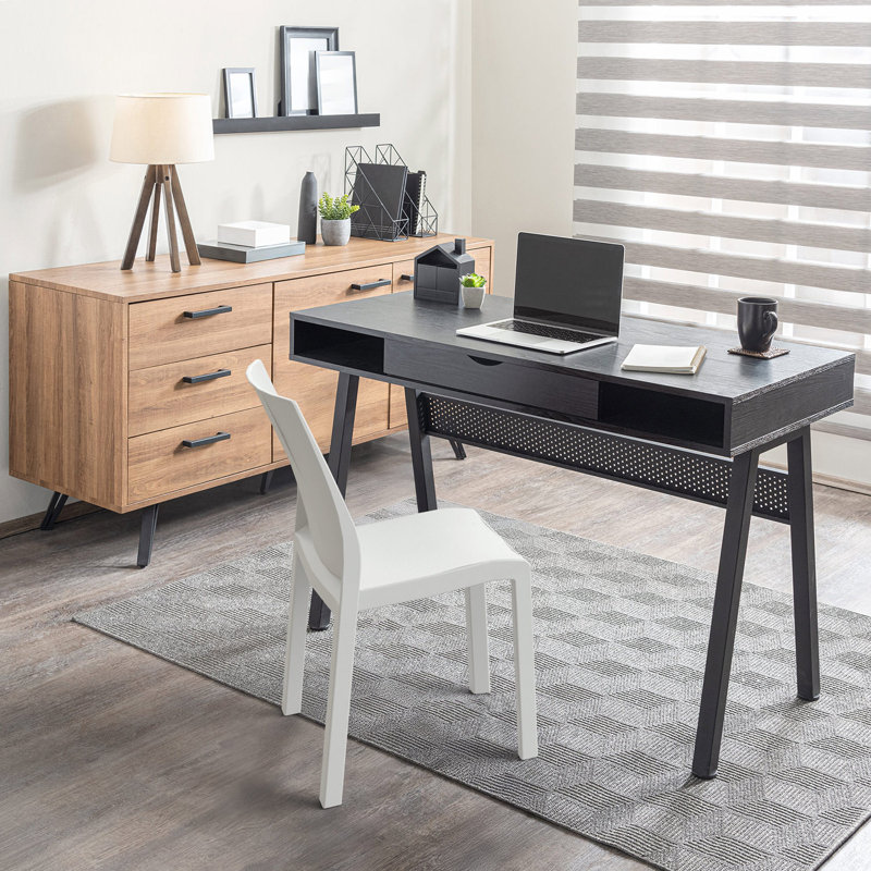 Ensemble de 2 chaises d'appoint de salle à manger d'extérieur Modern, Blanc